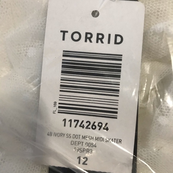 Ivory Dot Mesh Midi Skater Dress (NWT, Size 12) - Picture 7 of 7